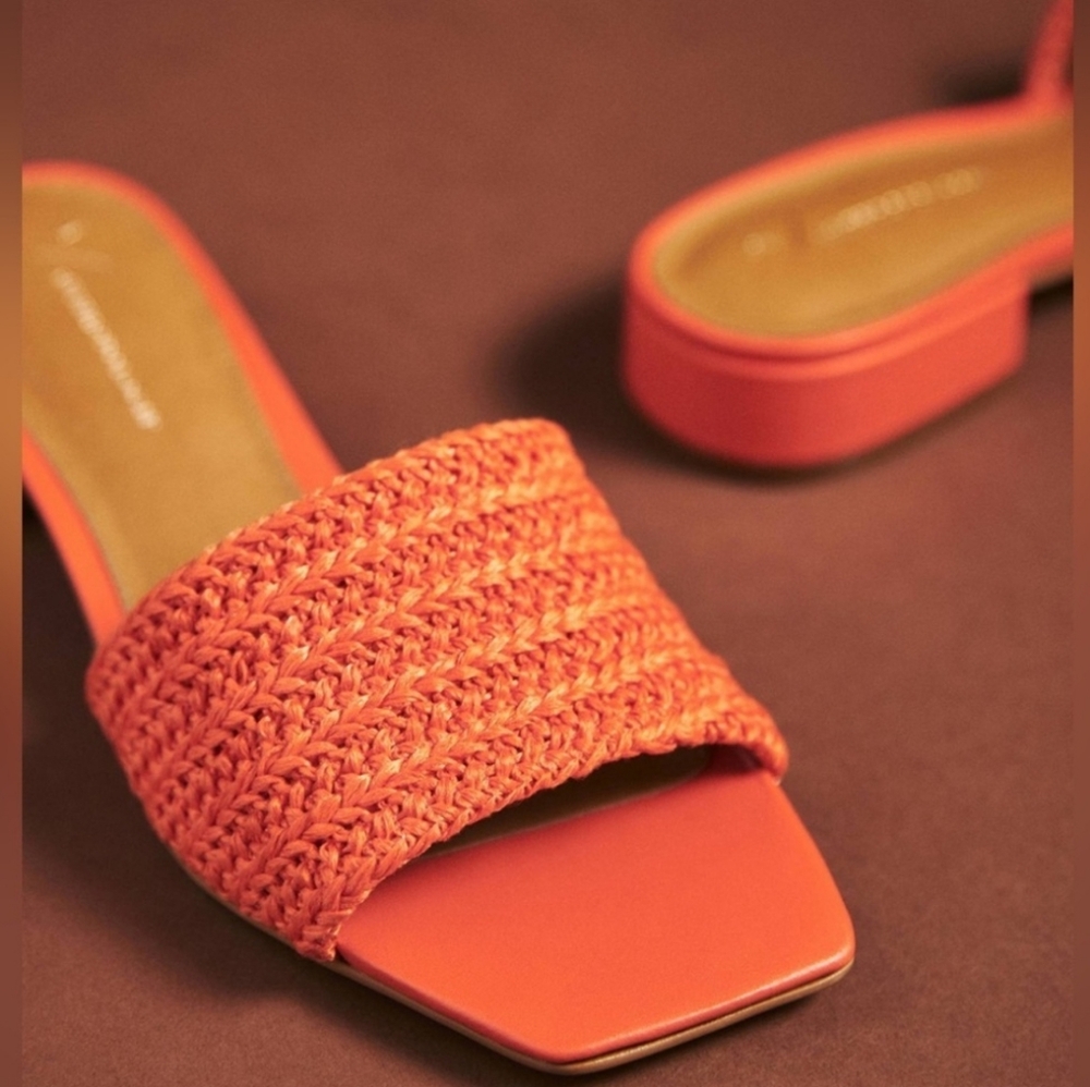 Anthropologie Coralie Woven Slide Sandals 36